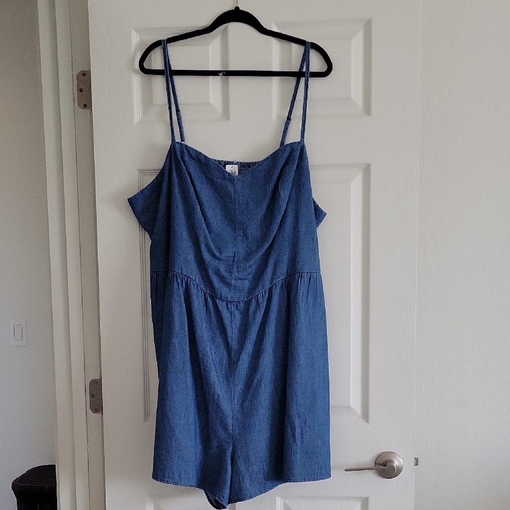 Old Navy Blue Denim Romper